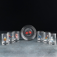 Набор &laquo;Приколы&raquo;, 7 предметов: 6 стопок 50 мл, пепельница