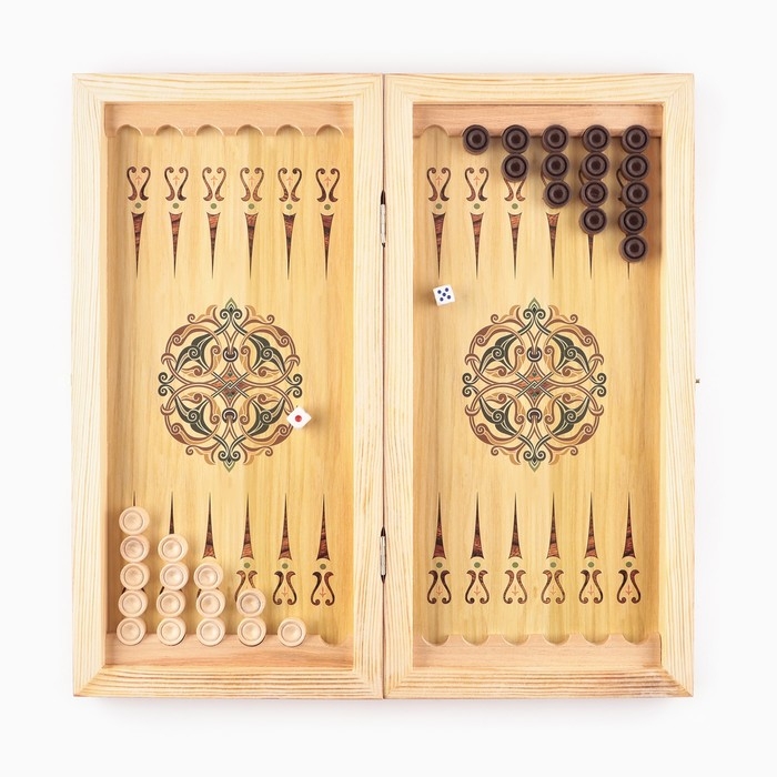 Нарды деревянные большие, настольная игра Нарды деревянные большие, настольная игра "Защитники отечества", 40 х 40 см, с шашками