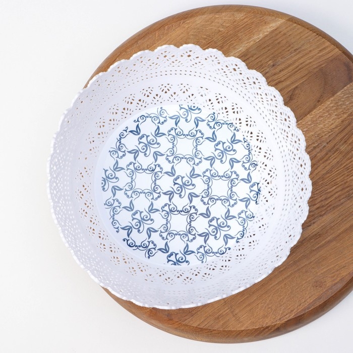 Ваза для хлеба и фруктов «Зефир. Принт», d=20 см, цвет МИКС Ваза для хлеба и фруктов «Зефир. Принт», d=20 см, цвет МИКС