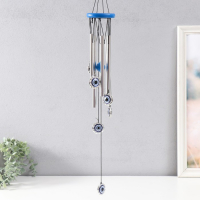 Музыка ветра металл, пластик "От сглаза" 5 трубок, глазки 60 см Музыка ветра металл, пластик "От сглаза" 5 трубок, глазки 60 см