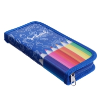 Пенал 1 секция, 90 х 195 х 25 мм, Calligrata "Карандаши" васильковый, ламинированный картон Пенал 1 секция, 90 х 195 х 25 мм, Calligrata "Карандаши" васильковый, ламинированный картон