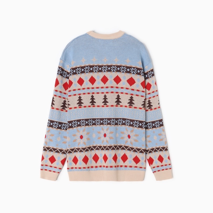 Новый год. Джемпер вязаный KAFTAN Scandinavia размер 54, голубой