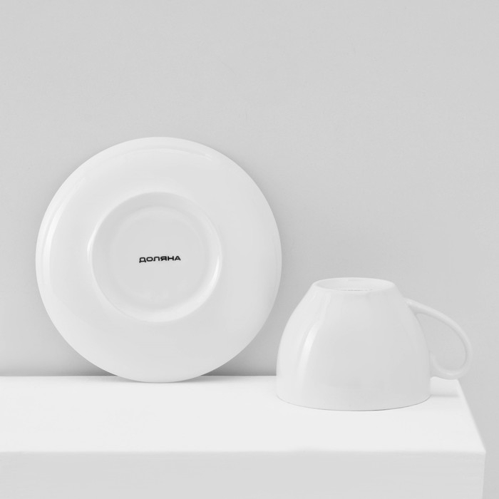 Сервиз фарфоровый чайный Доляна «Лаванда», 12 предметов: 6 чашек 250 мл, 6 блюдец d=15 см, цвет белый Сервиз фарфоровый чайный Доляна «Лаванда», 12 предметов: 6 чашек 250 мл, 6 блюдец d=15 см, цвет белый
