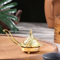 Курильница для благовоний порошковых и конусов "Колесница", кремовая, 7х12,5 см Курильница для благовоний порошковых и конусов "Колесница", кремовая, 7х12,5 см