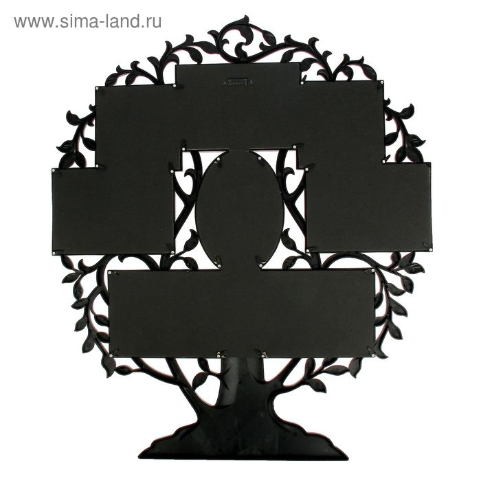 Фоторамка на 8 фото 10х10, 10х15 см Фоторамка на 8 фото 10х10, 10х15 см "Семейное древо" чёрная 60х50х2 см