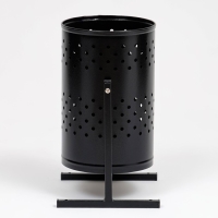 Урна уличная &laquo;Уралочка&raquo; 21 л, 32 х 50 х 26,5 см, черная, бак 0,6 мм