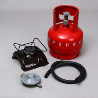 Газовый комплект &laquo;Турист&raquo;: баллон 5 л, РДСГ 1-1,2, плита ПГТ-1, пустой