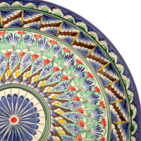 Ляган Риштанская Керамика "Узоры", 36 см, синий Ляган Риштанская Керамика "Узоры", 36 см, синий