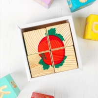 Деревянные кубики &laquo;Овощи&raquo; 4 элемента, Томик