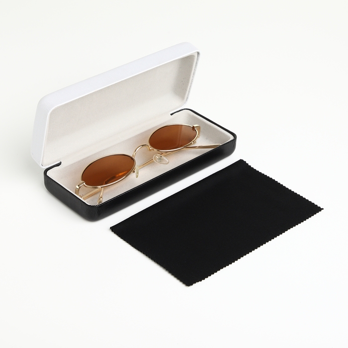 Футляр для очков на хлопушке, длина 16 см, цвет белый Футляр для очков на хлопушке, длина 16 см, цвет белый