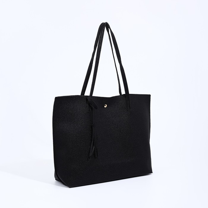 Сумка женская тоут на магните, цвет чёрный Сумка женская тоут на магните, цвет чёрный