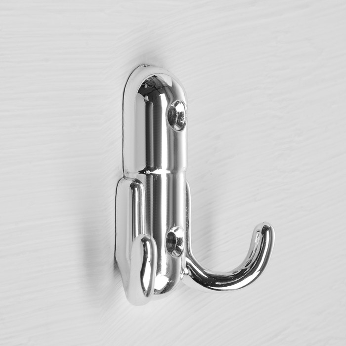 Крючок-вешалка № 8, цвет хром глянец, 100 шт. Крючок-вешалка № 8, цвет хром глянец, 100 шт.