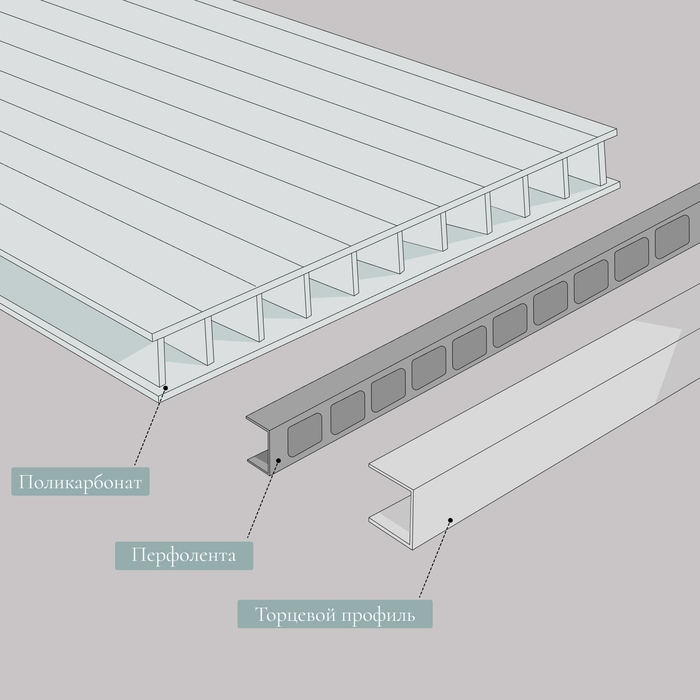 Профиль торцевой для поликарбоната, UP 2,1 м × 4 мм, прозрачный, Novattro Профиль торцевой для поликарбоната, UP 2,1 м × 4 мм, прозрачный, Novattro
