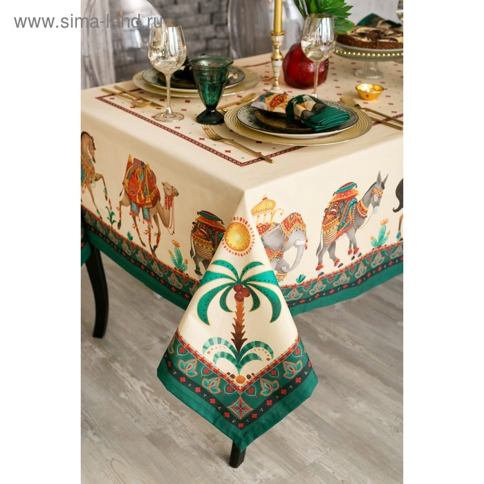 Набор столовый Этель &laquo;Нью-Дели&raquo;, скатерть 180х150 см, салф. 40х40 см-8шт, 100% хл