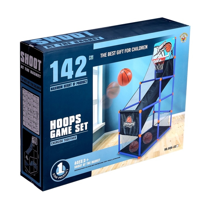 Баскетбольное кольцо &laquo;Король спорта&raquo;, стойка-каркас, полный набор, 2 мяча, 142 см