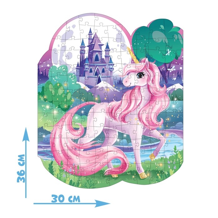 Фигурный пазл «Волшебный единорог», 122 детали Фигурный пазл «Волшебный единорог», 122 детали