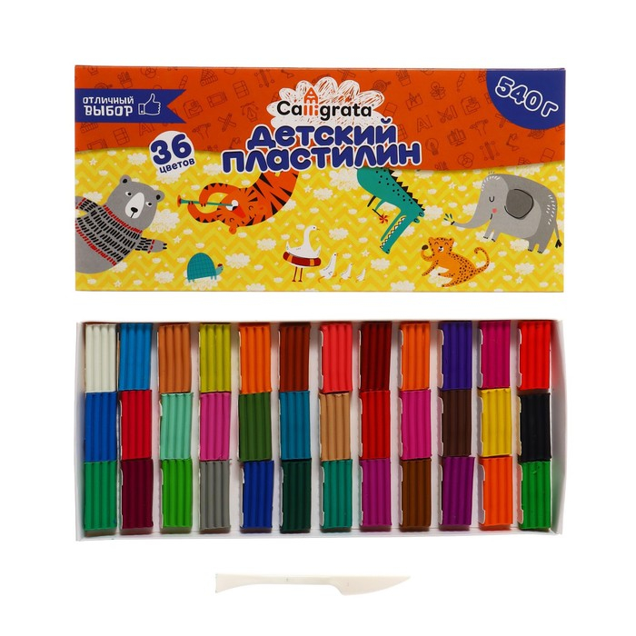 Пластилин Calligrata, 36 цветов, 540 г Пластилин Calligrata, 36 цветов, 540 г