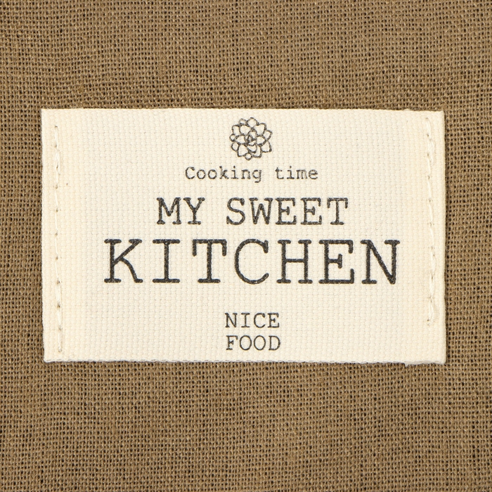 Варежка-прихватка Этель ECO, цв. оливковый, 20х28 см, 70% хл, 30% лён, ватин 250 г/м2