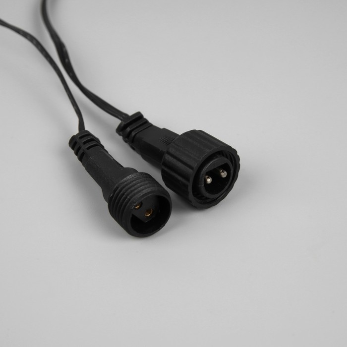 Гирлянда «Нить» 10 м, IP44, УМС, тёмная нить, 100 LED, свечение тёплое белое, мерцание всех светодиодов, 24 В Гирлянда «Нить» 10 м, IP44, УМС, тёмная нить, 100 LED, свечение тёплое белое, мерцание всех светодиодов, 24 В