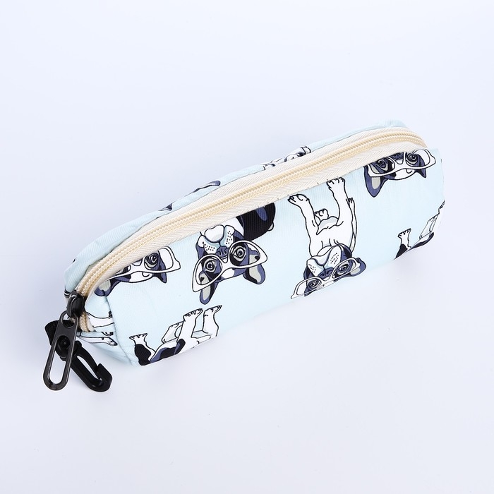 Рюкзак школьный из текстиля на молнии, 3 кармана, пенал, цвет голубой