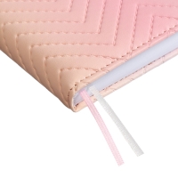 Ежедневник недатированный A5 136 листов, кожзам deVENTE. Elizabeth, твердая обложка с поролоном, перфорация, ляссе, блок 70, розовый Ежедневник недатированный A5 136 листов, кожзам deVENTE. Elizabeth, твердая обложка с поролоном, перфорация, ляссе, блок 70, розовый