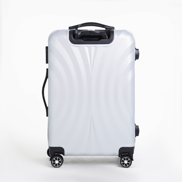 Чемодан средний 60 л (M), &laquo;Фабрика КАРТЕКС&raquo;, отдел на молнии, кодовый замок, 4 колеса, цвет серый