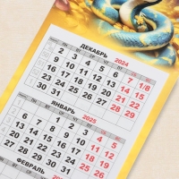 Календарь мини-трио "Символ года - 4" на магните, 2025 год, 24,5 х 11 см Календарь мини-трио "Символ года - 4" на магните, 2025 год, 24,5 х 11 см