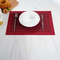 Салфетка сервировочная на стол Доляна &laquo;Окно&raquo;, 45&times;30 см, цвет красный