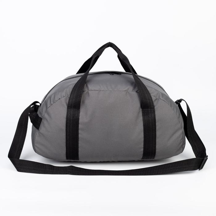 Сумка спортивная на молнии, без подкладки, наружный карман, средний размер, длинный ремень, цвет серый Сумка спортивная на молнии, без подкладки, наружный карман, средний размер, длинный ремень, цвет серый