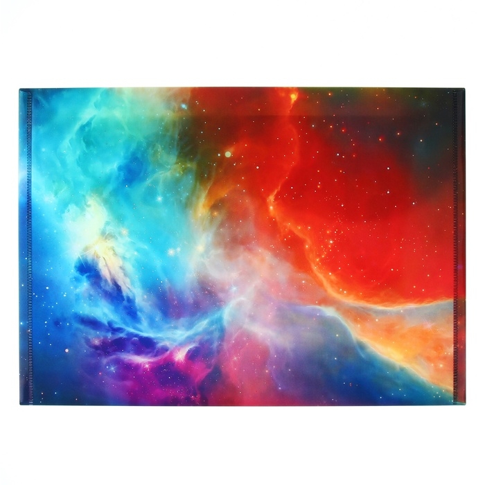 Папка-конверт "Вселенная", на кнопке А4, 350 мкр, 3D