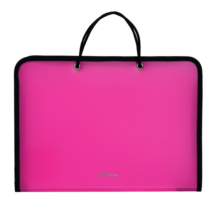 Папка с ручками А4, 327 х 228 х 30 мм, ErichKrause "Matt Neon", 600 мкм, молния вокруг, микс