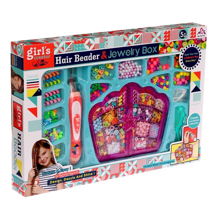 Набор парикмахера &laquo;Креатив&raquo; с аксессуарами для волос + аппарат для плетения