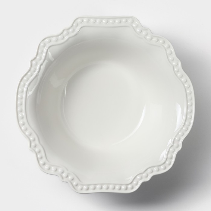 Салатник фарфоровый Magistro «Сюита», 800 мл, d=20,5см, цвет белый Салатник фарфоровый Magistro «Сюита», 800 мл, d=20,5см, цвет белый