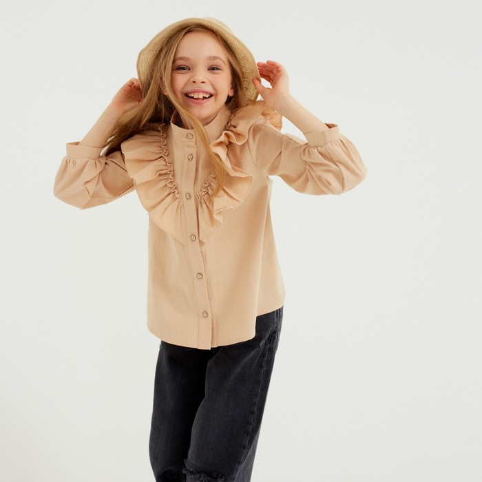 Шляпа для девочки MINAKU с бантом, цвет молочный, р-р 50-52 Шляпа для девочки MINAKU с бантом, цвет молочный, р-р 50-52