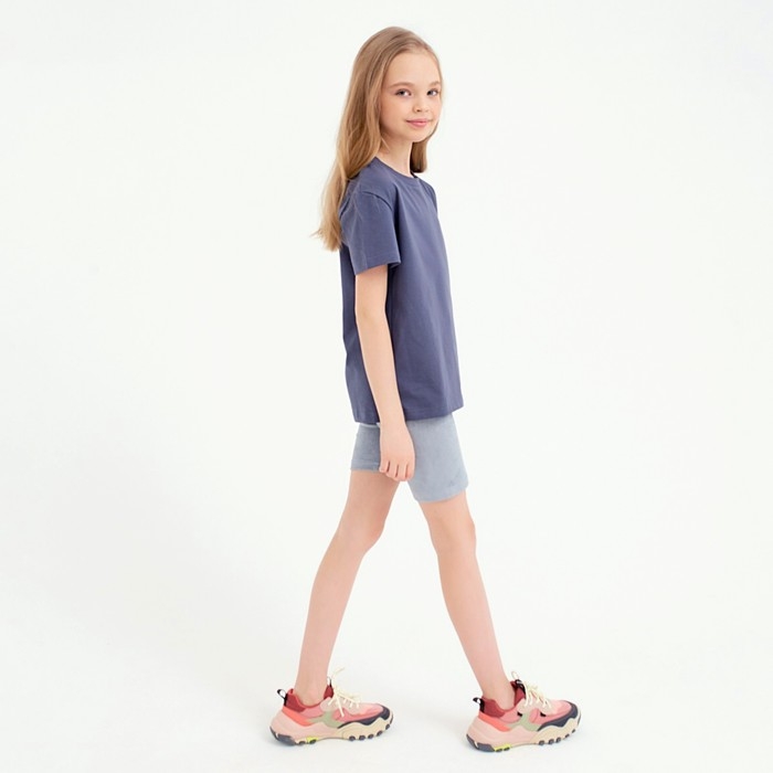 Футболка детская Basic line цвет графитовый, рост 140