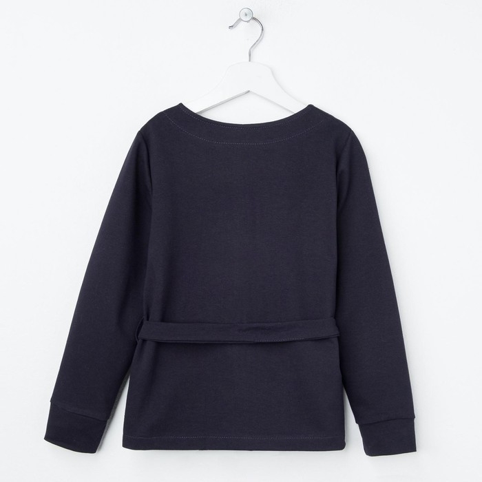 Школьный кардиган для девочки, цвет синий, рост 158 см