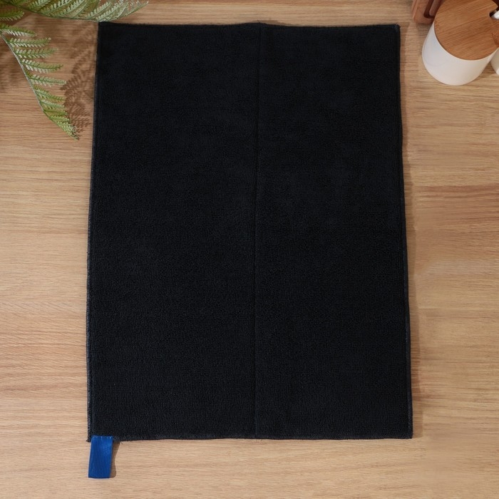 Коврик для сушки посуды Доляна «Лофт», 38×50 см, микрофибра, цвет чёрный Коврик для сушки посуды Доляна «Лофт», 38×50 см, микрофибра, цвет чёрный