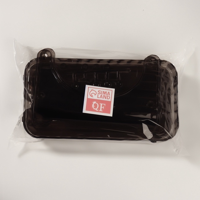 Органайзер для хранения, 2 секции, 28&times;14.5&times;21.5 см, чёрный, полупрозрачный