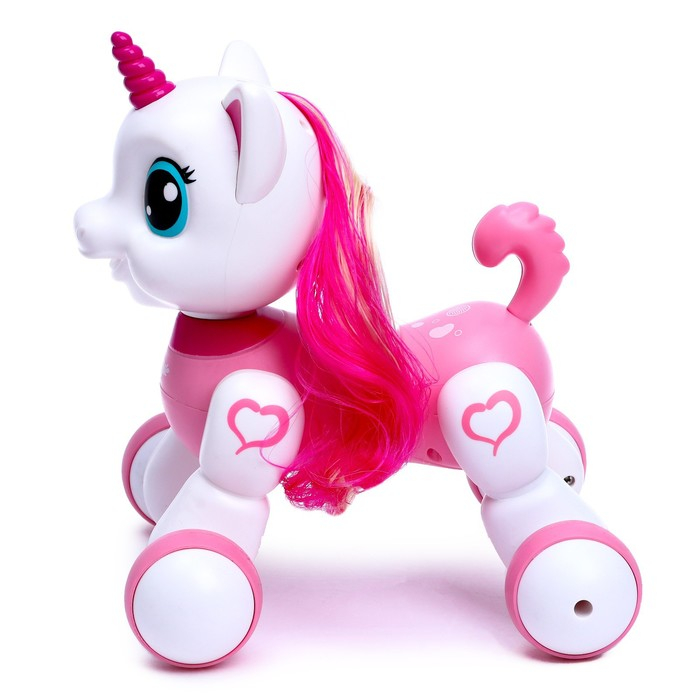 Робот единорог &laquo;Мой любимый питомец&raquo; IQ BOT, на пульте управления, интерактивный: звук, сенсорный, на аккумуляторе, розовый
