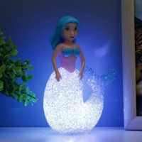 Ночник "Русалочка" LED RGB от батареек 3хLR44 МИКС 10х10х15,5см RISALUX