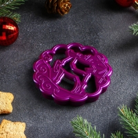 Форма для резных пряников &laquo;Северный олень&raquo;, цвет фиолетовый