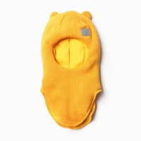 Шапка-шлем для девочки, цвет горчица, размер 42-46 Шапка-шлем для девочки, цвет горчица, размер 42-46