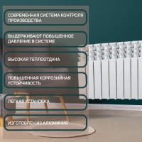 Радиатор Tropic 350x80 мм алюминиевый, 12 секций Радиатор Tropic 350x80 мм алюминиевый, 12 секций