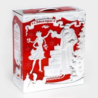 "Коробка большая подарочная "Резная". Набор конфет 1000гр + Конструктор Полесье Зоопарк 117 элементо