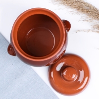 Горшок керамический для запекания "Кунгурский" с ручками 0,65л Горшок керамический для запекания "Кунгурский" с ручками 0,65л