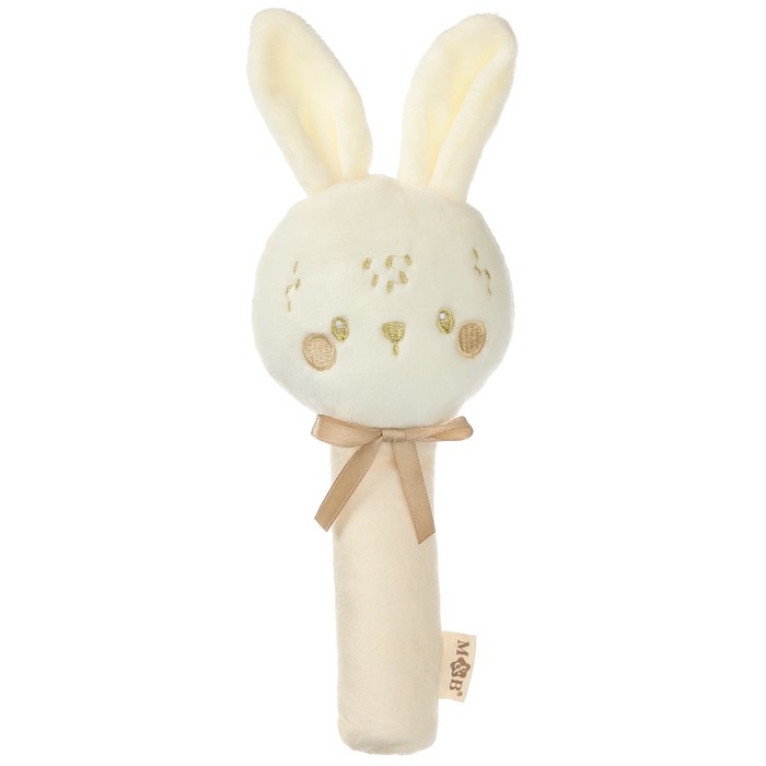 Игрушка - пищалка «Новогодний зайка», цвет бежевый Игрушка - пищалка «Новогодний зайка», цвет бежевый