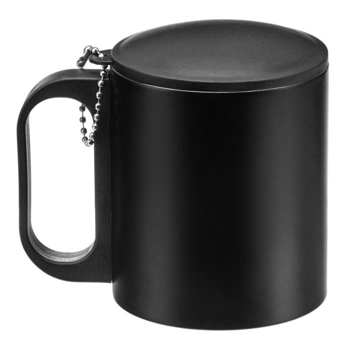 Термокружка, 180 мл, Туризм "Мастер К", сохраняет тепло 2 ч,8.5 х 6.8 см, черная