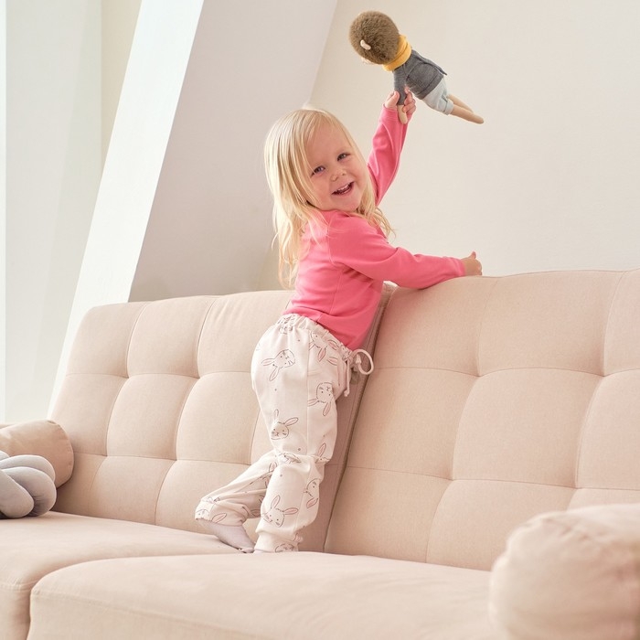 Ползунки-штанишки Крошка Я &laquo;Зайчик&raquo;, рост 62-68 см, цвет бежевый