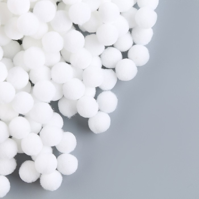 Набор деталей для декора «Бомбошки», набор 5000 шт., размер 1 шт. — 1 см, цвет белый Набор деталей для декора «Бомбошки», набор 5000 шт., размер 1 шт. — 1 см, цвет белый