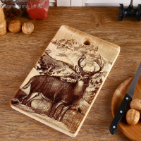 Доска из массива кедра &laquo;Олень&raquo;, прямоугольная, 18 &times; 28 см